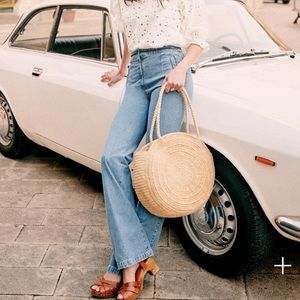 Sezane Martin Trousers Chambray -new with tag.